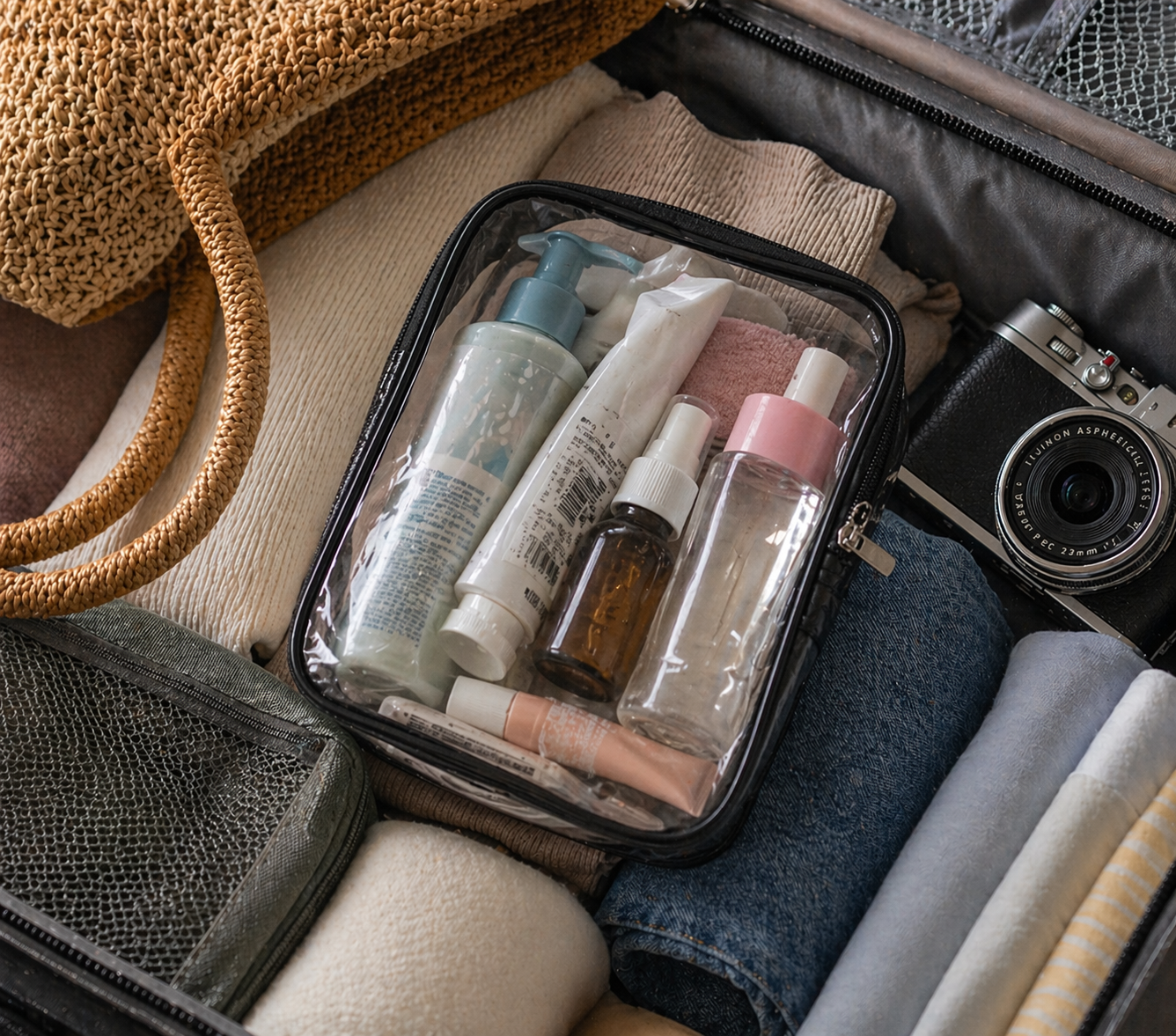 Bałagan w kosmetyczce — przed Travelką